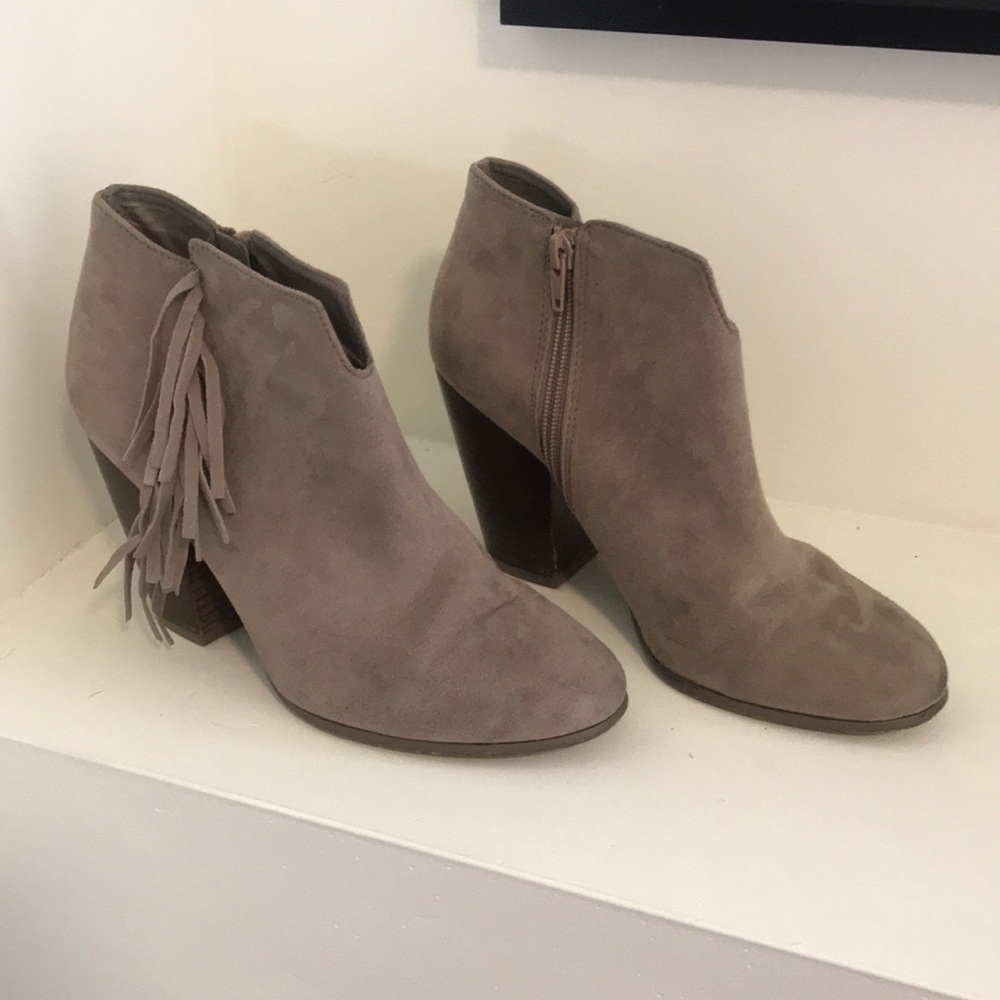 Tan Suede Booties